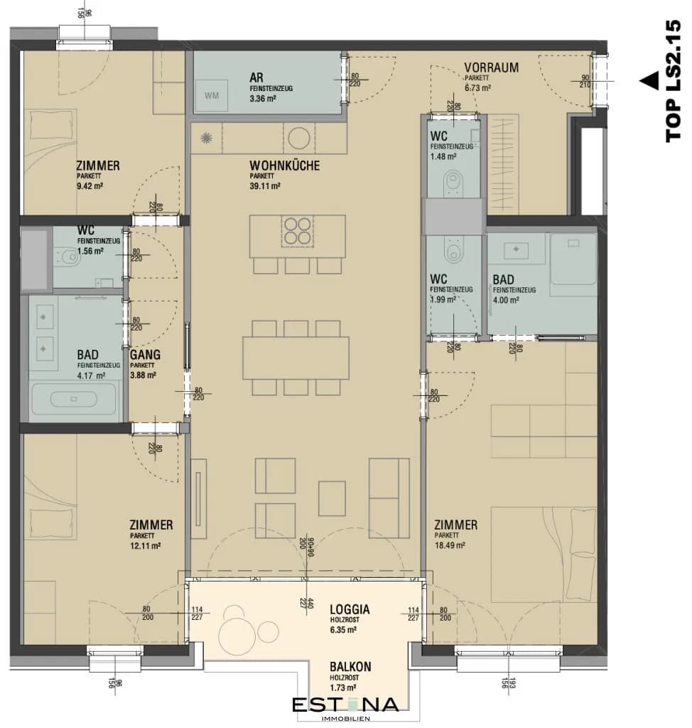 4-Zimmer-Wohnung kaufen in Wien – 106,23 m², € 780.000 – Bild 16 von 16