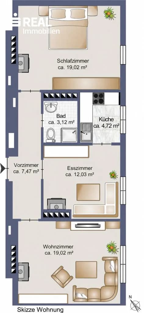 3-Zimmer-Wohnung kaufen in Sankt Pölten – 65 m², € 175.000 – Bild 10 von 10