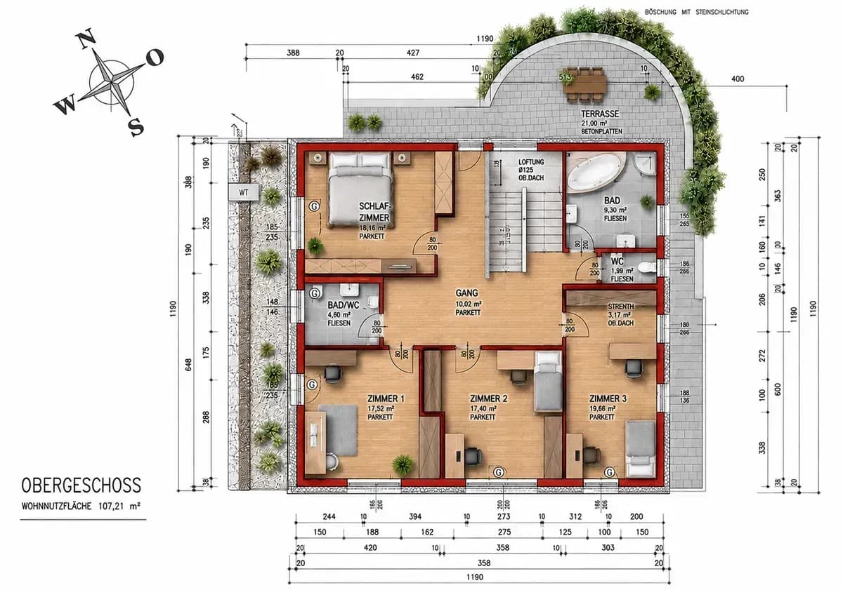 6-Zimmer-Haus kaufen in Baden – 208,5 m², € 649.000 – Bild 31 von 31