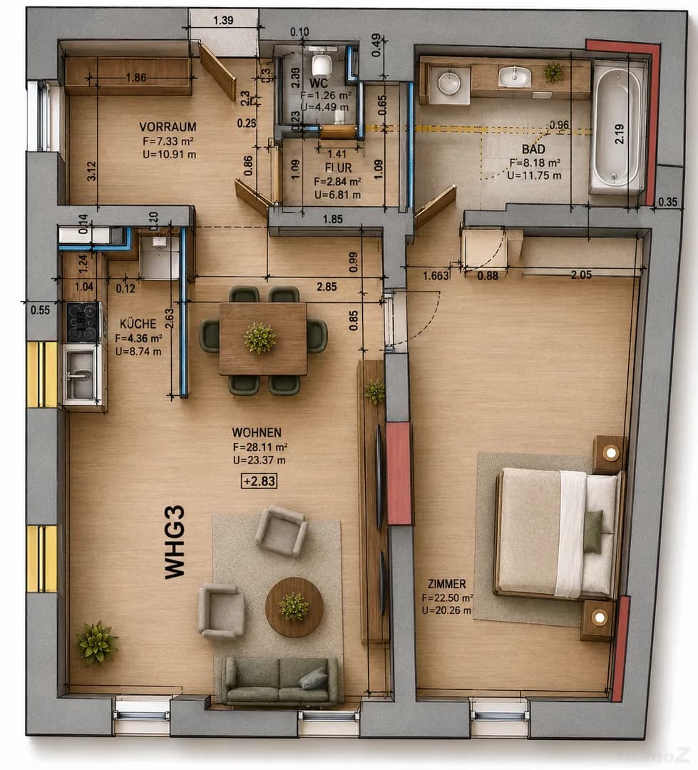 2-Zimmer-Wohnung kaufen in Graz – 75 m², € 168.000 – Bild 10 von 10