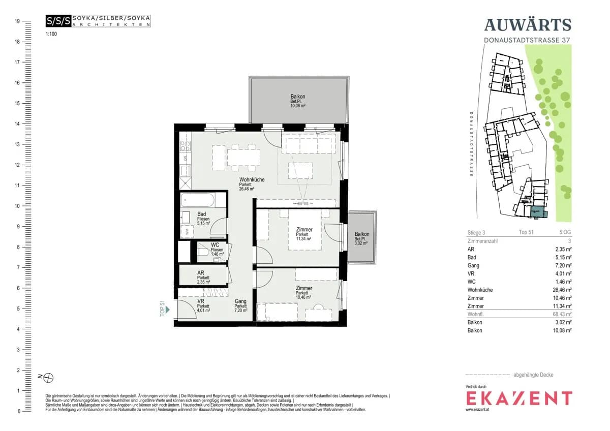 3-Zimmer-Wohnung mieten in Wien – 68,43 m², € 1.977 – Bild 8 von 8