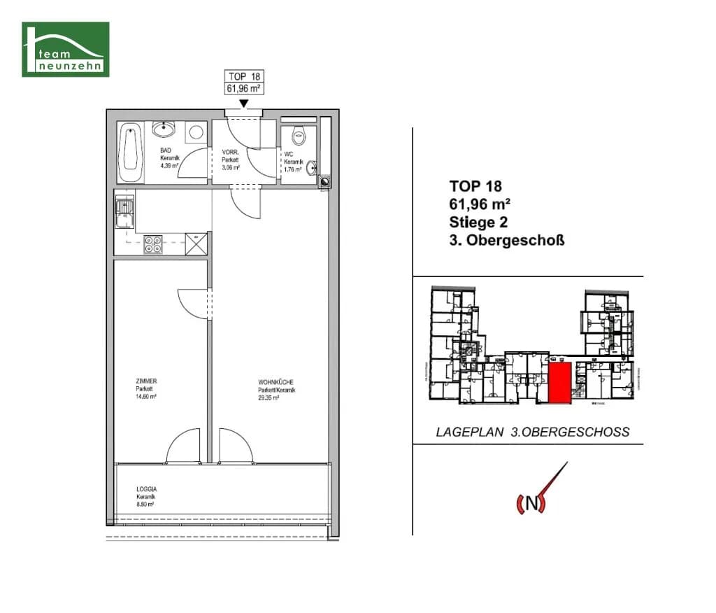 2-Zimmer-Wohnung mieten in Wien – 53,16 m², € 1.195 – Bild 20 von 20