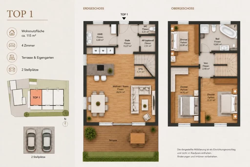 Haus kaufen in Korneuburg – 115,11 m², € 509.000 – Bild 7 von 7