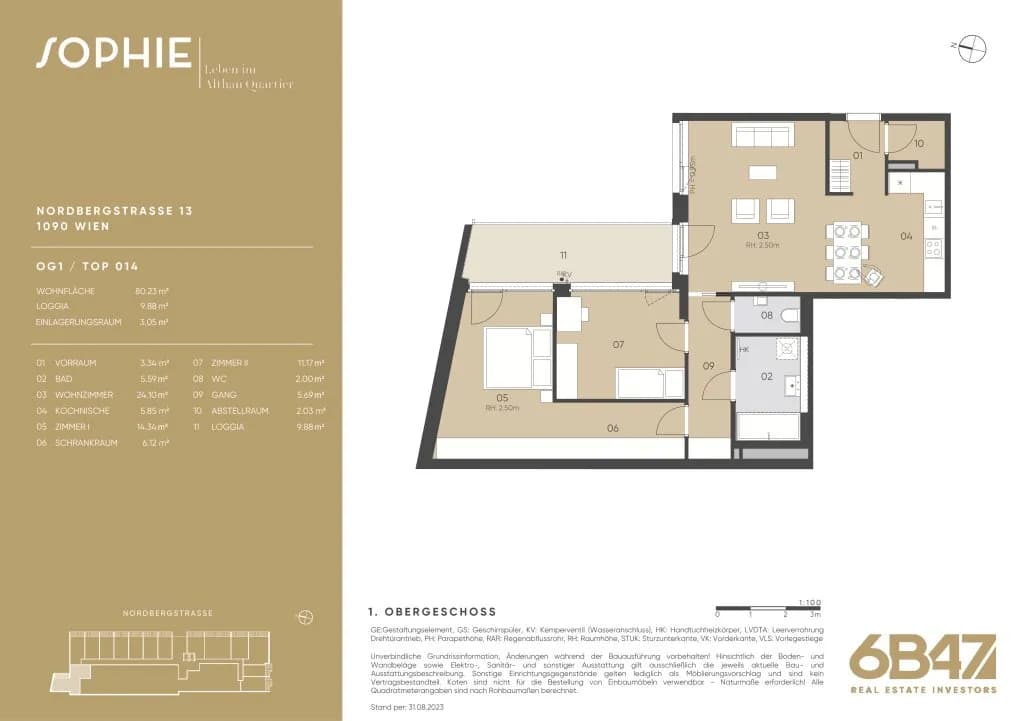 3-Zimmer-Wohnung kaufen in Wien – 80,23 m², € 585.000 – Bild 14 von 14