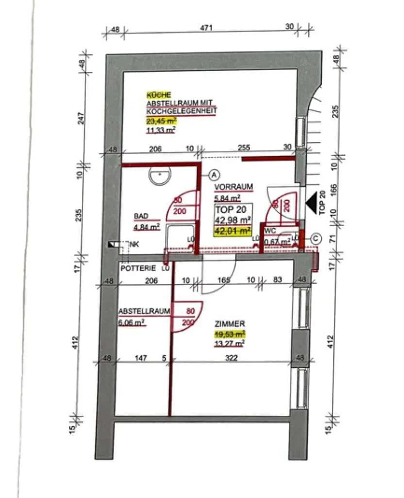 1-Zimmer-Wohnung kaufen in Wien – 42,98 m², € 129.000 – Bild 12 von 12