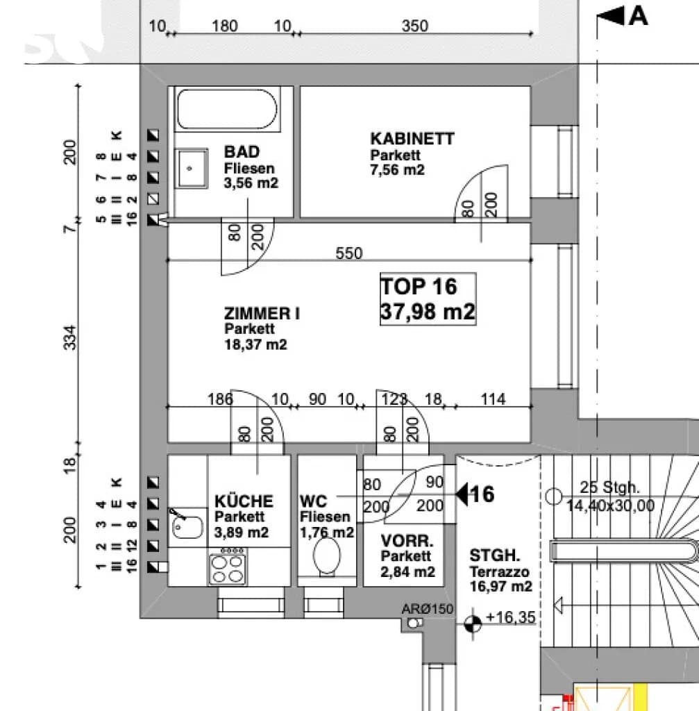 1-Zimmer-Wohnung kaufen in Wien – 37,17 m², € 139.500 – Bild 12 von 12