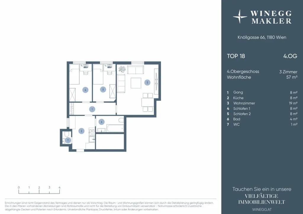 3-Zimmer-Wohnung kaufen in Wien – 57,22 m², € 199.000 – Bild 9 von 9