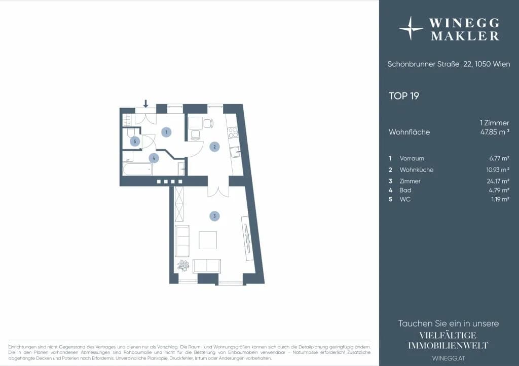2-Zimmer-Wohnung kaufen in Wien – 47,85 m², € 339.000 – Bild 17 von 17
