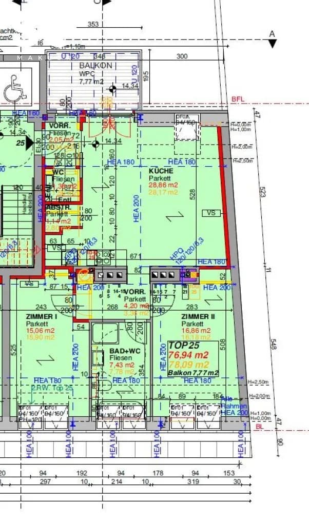 3-Zimmer-Wohnung mieten in Wien – 76,94 m², € 1.847 – Bild 7 von 7