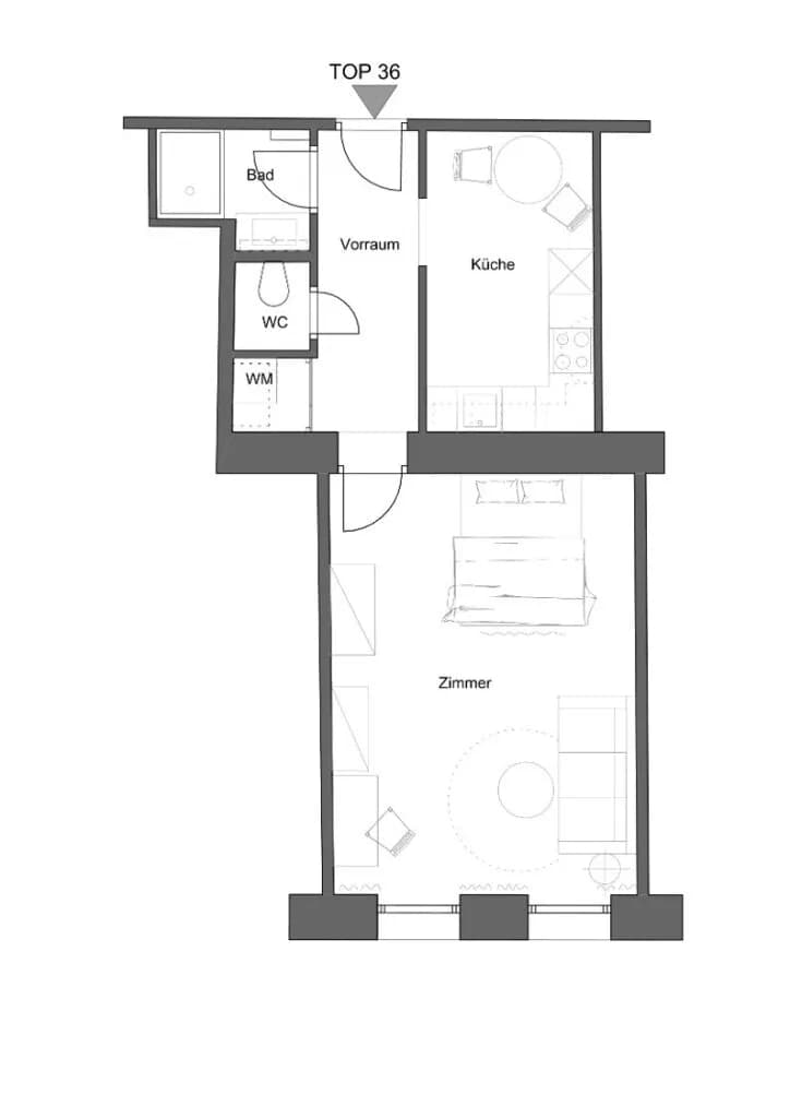 1-Zimmer-Wohnung kaufen in Wien – 43,57 m², € 220.000 – Bild 6 von 7