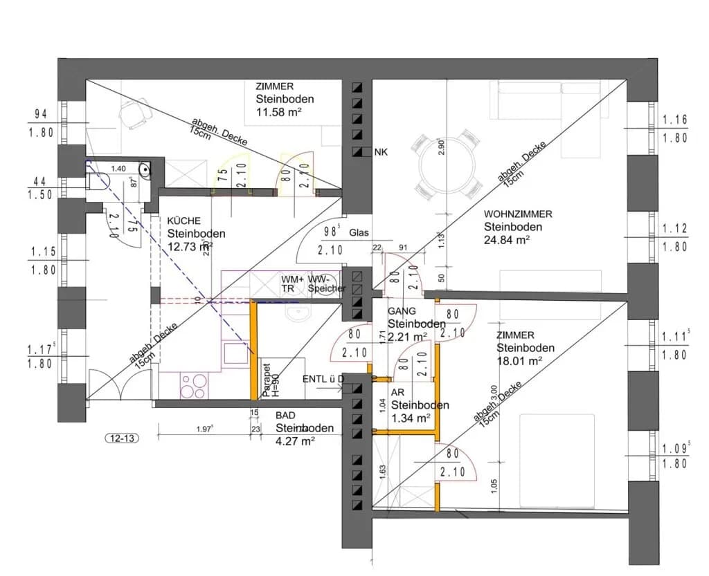 2-Zimmer-Wohnung kaufen in Wien – 89,61 m², € 370.000 – Bild 2 von 4