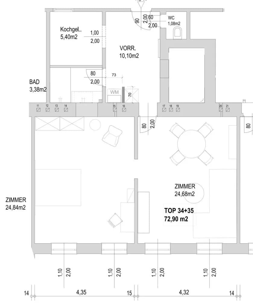 2-Zimmer-Wohnung kaufen in Wien – 70 m², € 305.000 – Bild 4 von 5