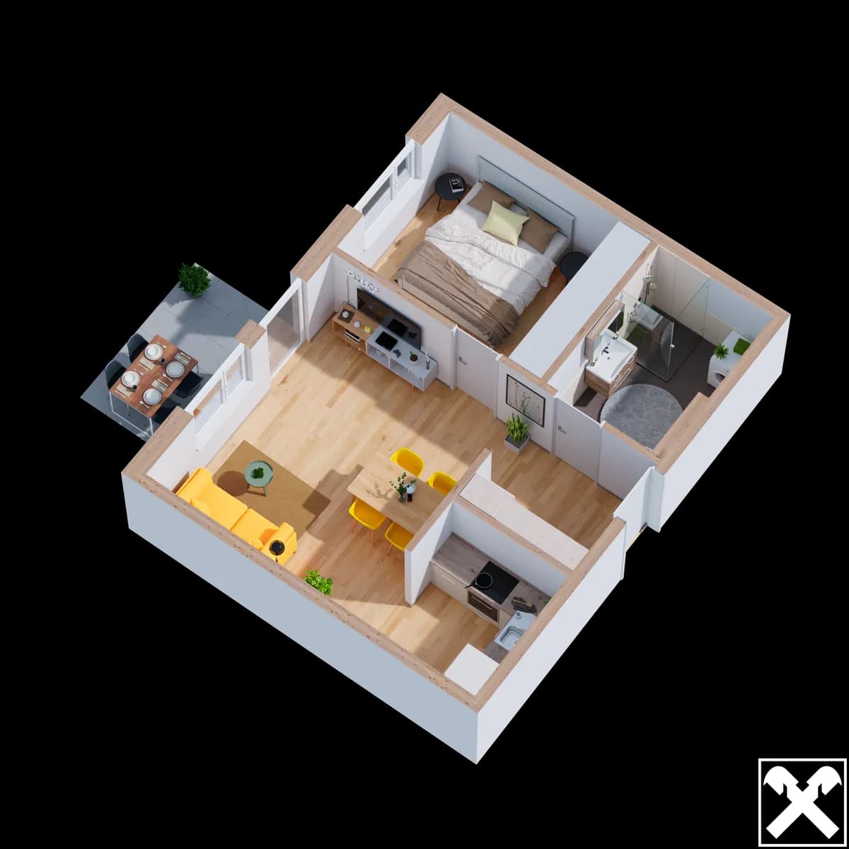 2-Zimmer-Wohnung mieten in Perg – 44,81 m², € 640 – Bild 6 von 6