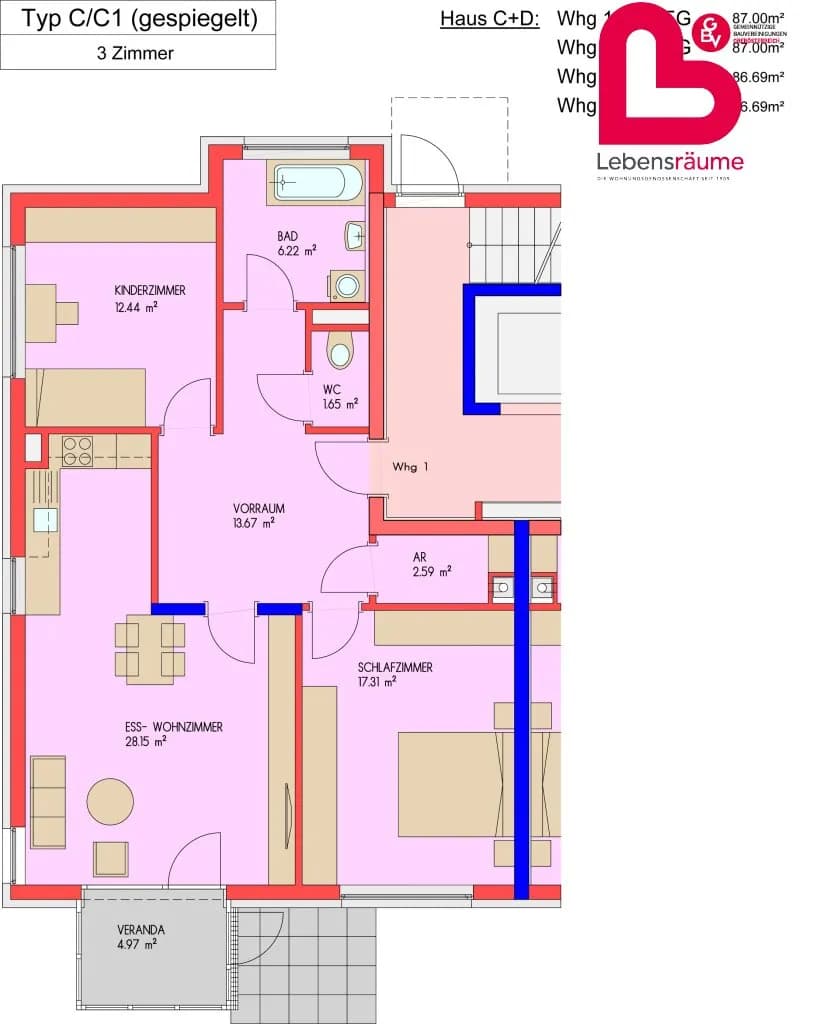 3-Zimmer-Wohnung mieten in Freistadt – 87 m², € 915 – Bild 17 von 17