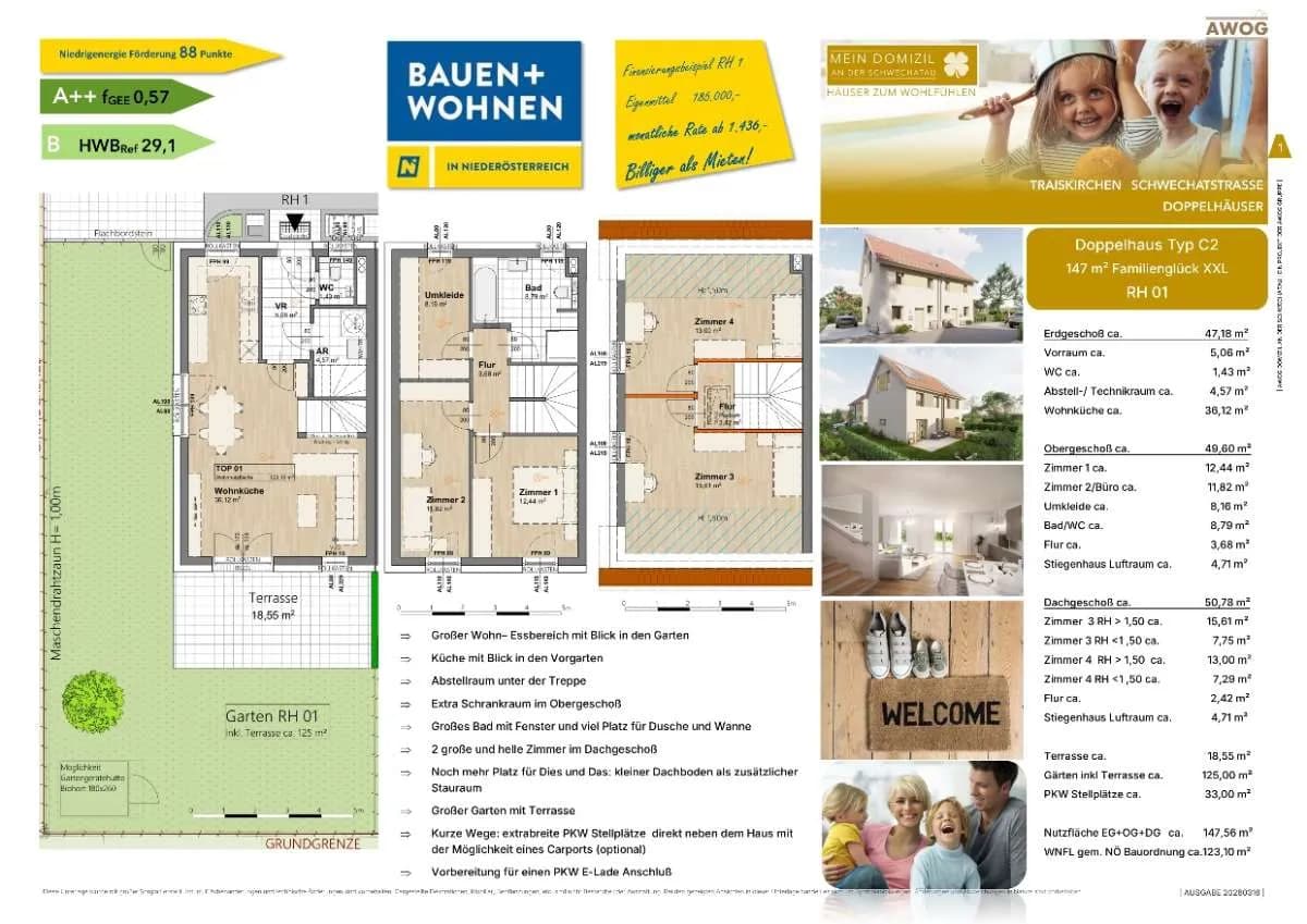 5-Zimmer-Haus kaufen in Mödling – 147 m², € 532.200 – Bild 5 von 7