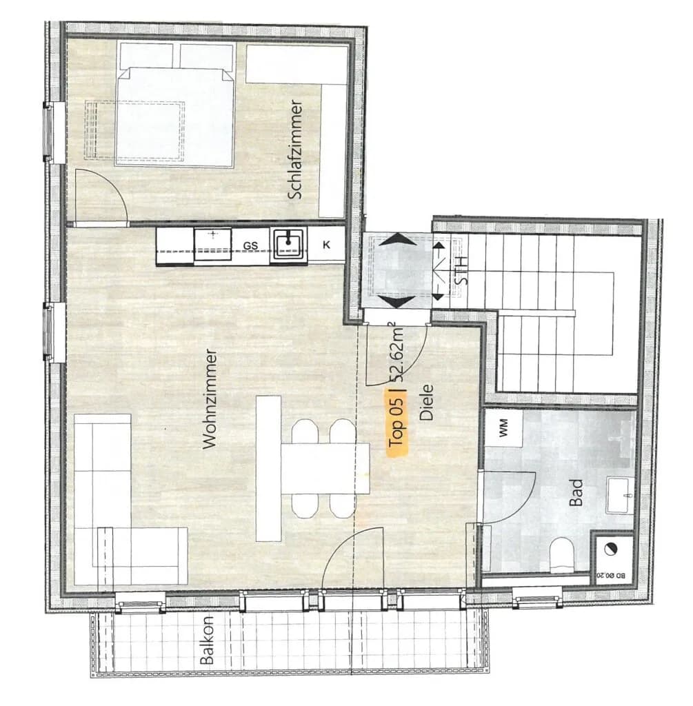 2-Zimmer-Wohnung kaufen in Schwaz – 52,62 m², € 385.200 – Bild 7 von 7