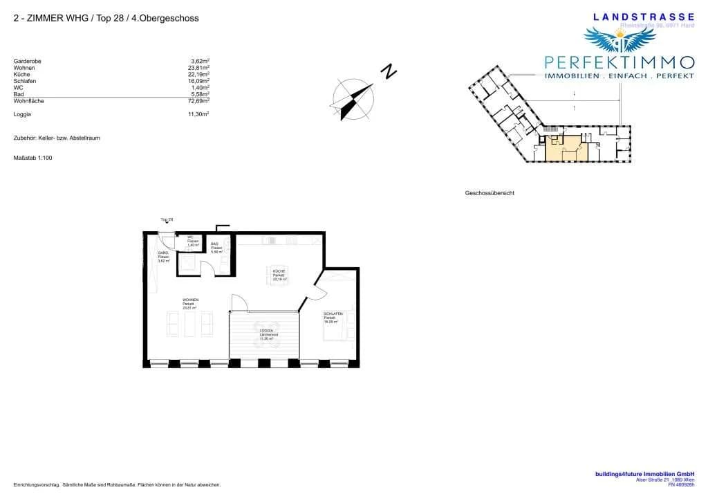 2-Zimmer-Wohnung mieten in Bregenz – 72,69 m², € 1.579 – Bild 8 von 8