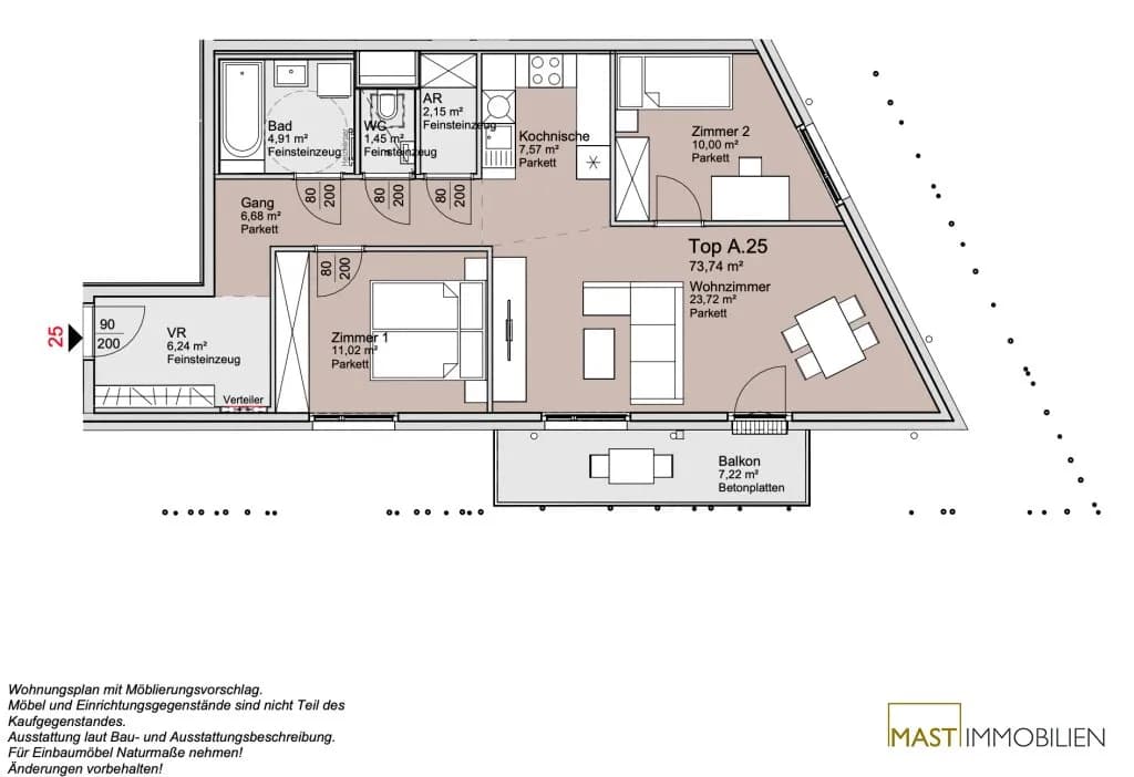 3-Zimmer-Wohnung kaufen in Wien – 73,74 m², € 440.000 – Bild 14 von 14