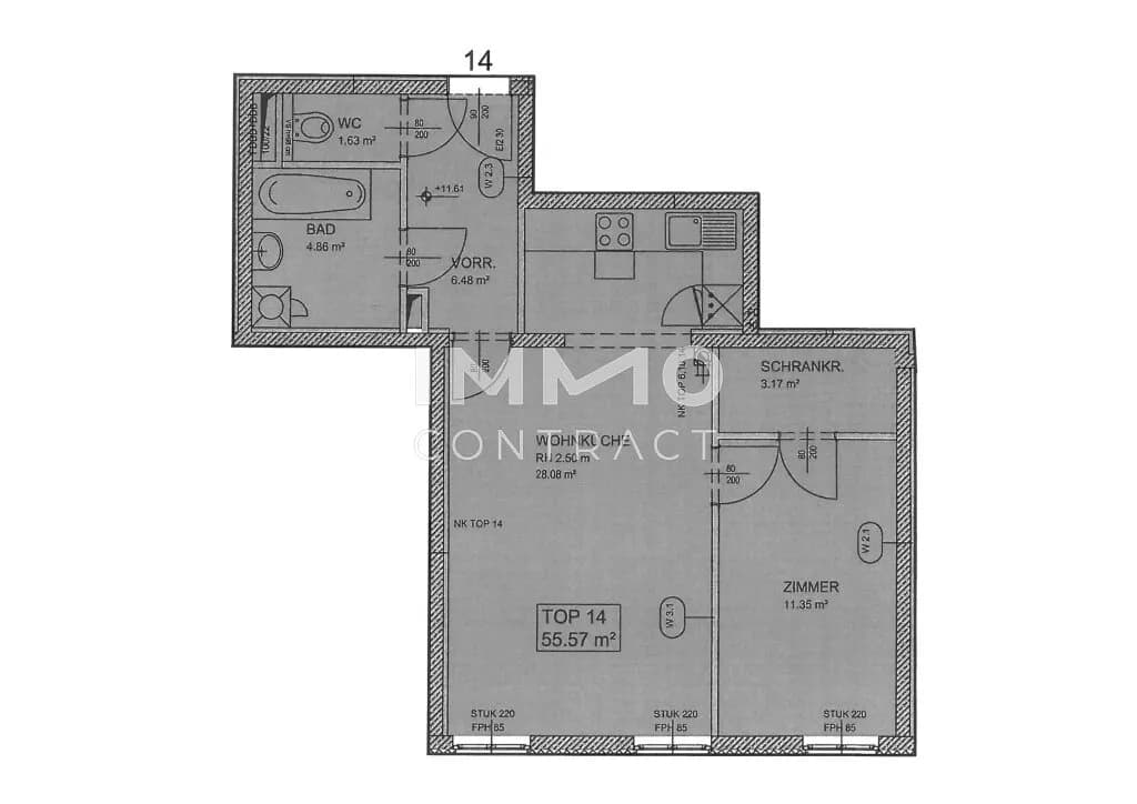2-Zimmer-Wohnung mieten in Wien – 55,57 m², € 1.031 – Bild 14 von 14