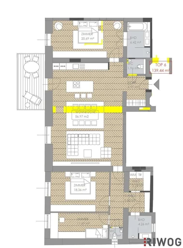 4-Zimmer-Wohnung kaufen in Wien – 139,44 m², € 950.000 – Bild 13 von 13