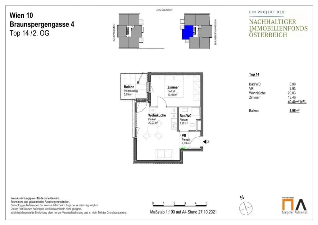 2-Zimmer-Wohnung mieten in Wien – 40,4 m², € 849 – Bild 17 von 17