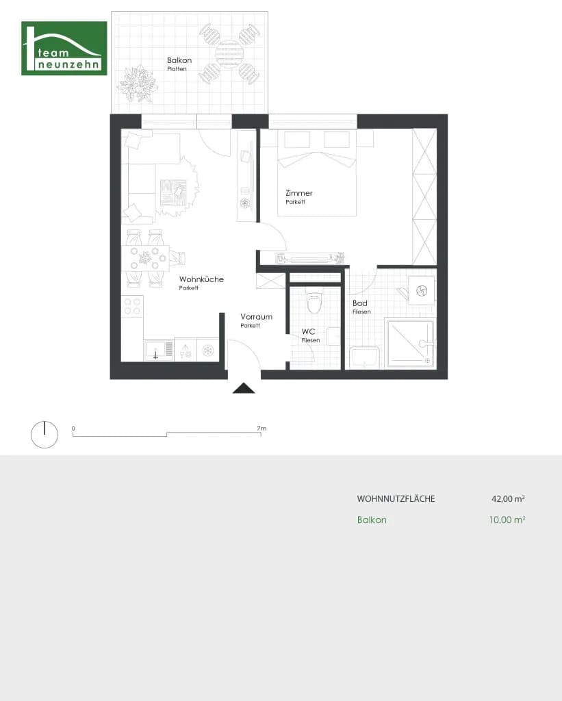 2-Zimmer-Wohnung kaufen in Wien – 42 m², € 275.000 – Bild 8 von 8