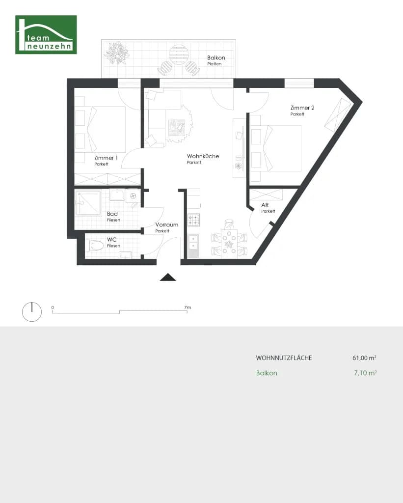3-Zimmer-Wohnung kaufen in Wien – 60 m², € 475.000 – Bild 8 von 8