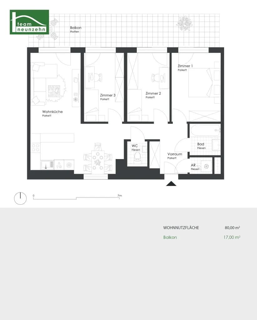 4-Zimmer-Wohnung kaufen in Wien – 80 m², € 549.000 – Bild 8 von 8