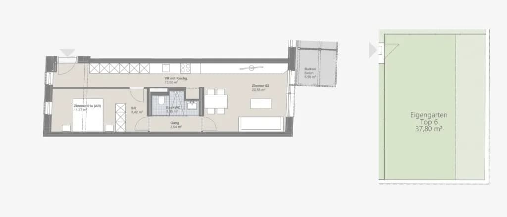 1-Zimmer-Wohnung mieten in Wien – 52,26 m², € 1.199 – Bild 4 von 11