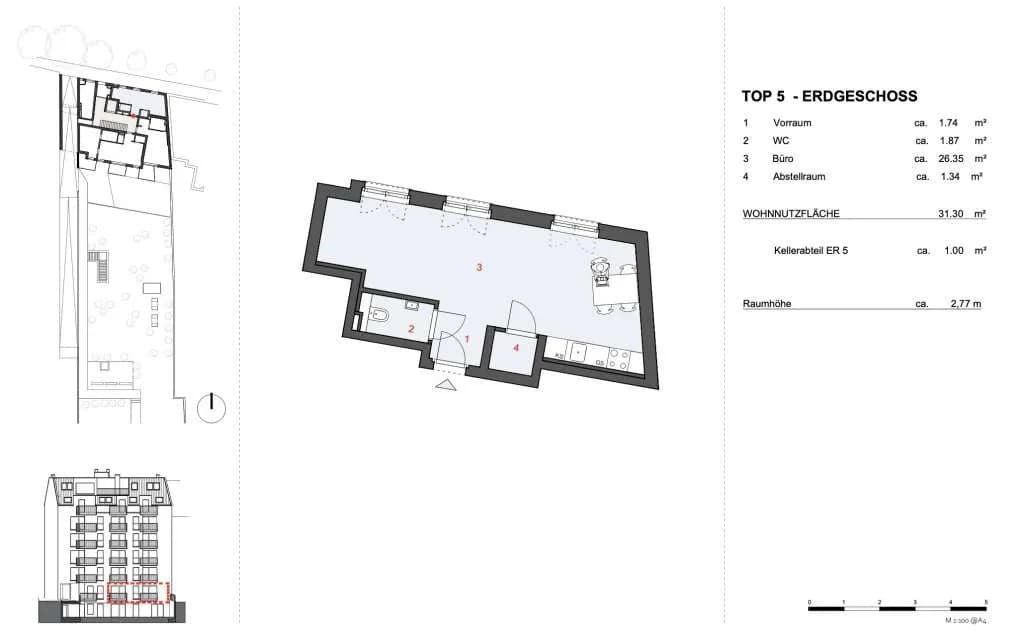 1-Zimmer-Gewerbeimmobilie kaufen in Wien – 31,3 m², € 183.080 – Bild 13 von 13
