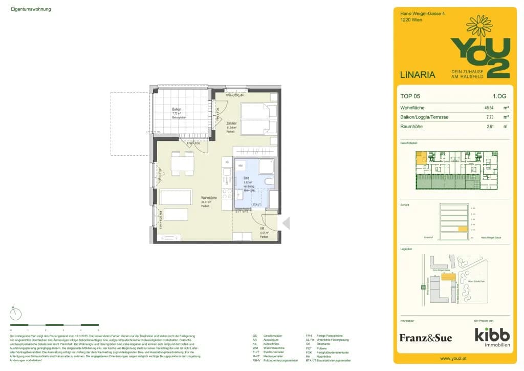 1-Zimmer-Wohnung kaufen in Wien – 46,64 m², € 292.700 – Bild 7 von 7