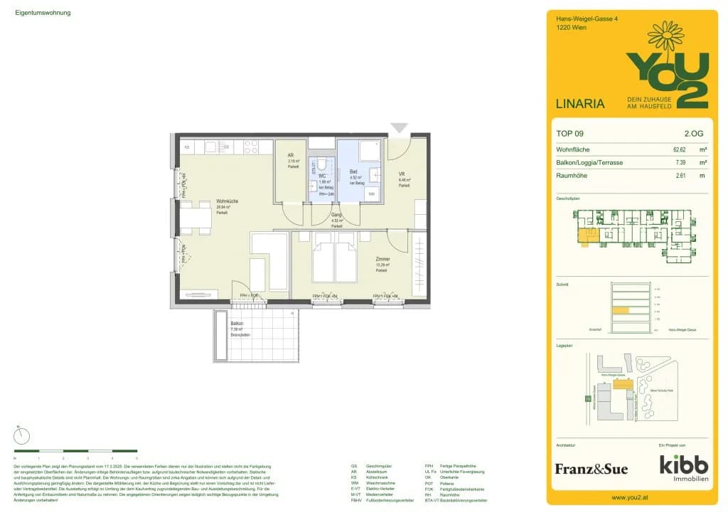 3-Zimmer-Wohnung kaufen in Wien – 62,62 m², € 416.000 – Bild 7 von 7