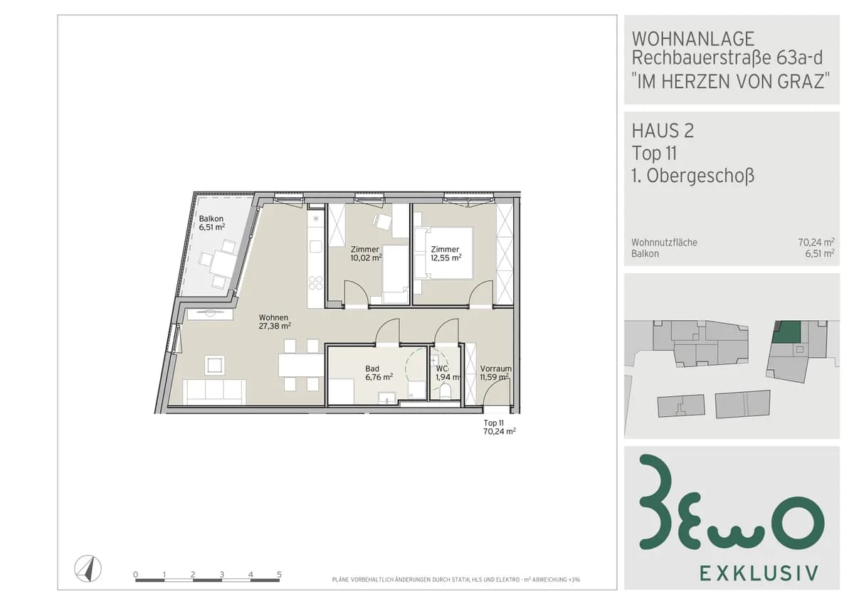 3-Zimmer-Wohnung kaufen in Graz – 70,24 m², € 458.000 – Bild 15 von 15