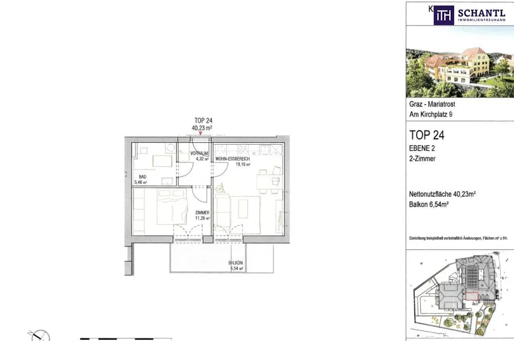 Wohnung kaufen in Graz – 40,23 m², € 278.980 – Bild 11 von 16