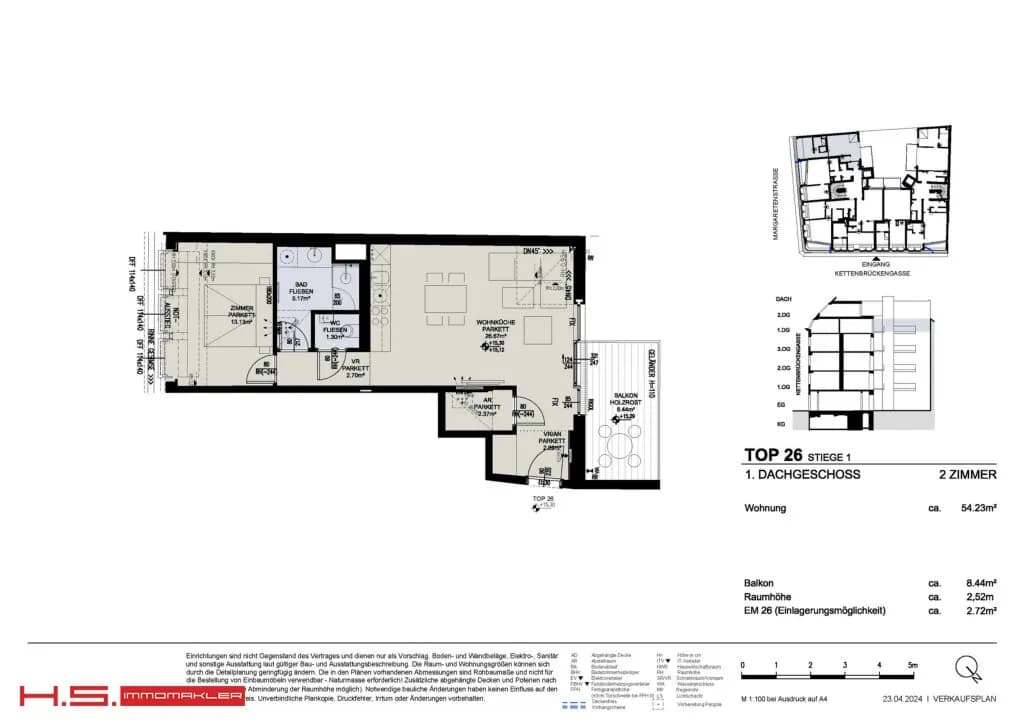 2-Zimmer-Wohnung kaufen in Wien – 54,23 m², € 695.000 – Bild 17 von 17