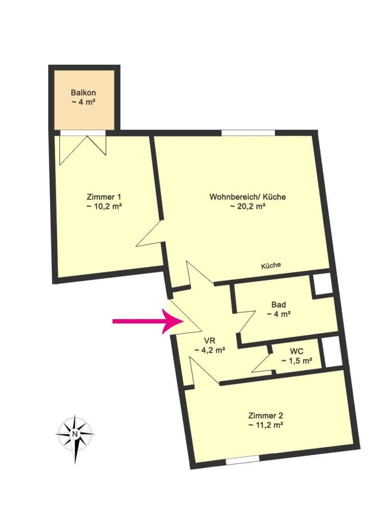 3-Zimmer-Wohnung kaufen in Mödling – 51 m², € 215.000 – Bild 14 von 14