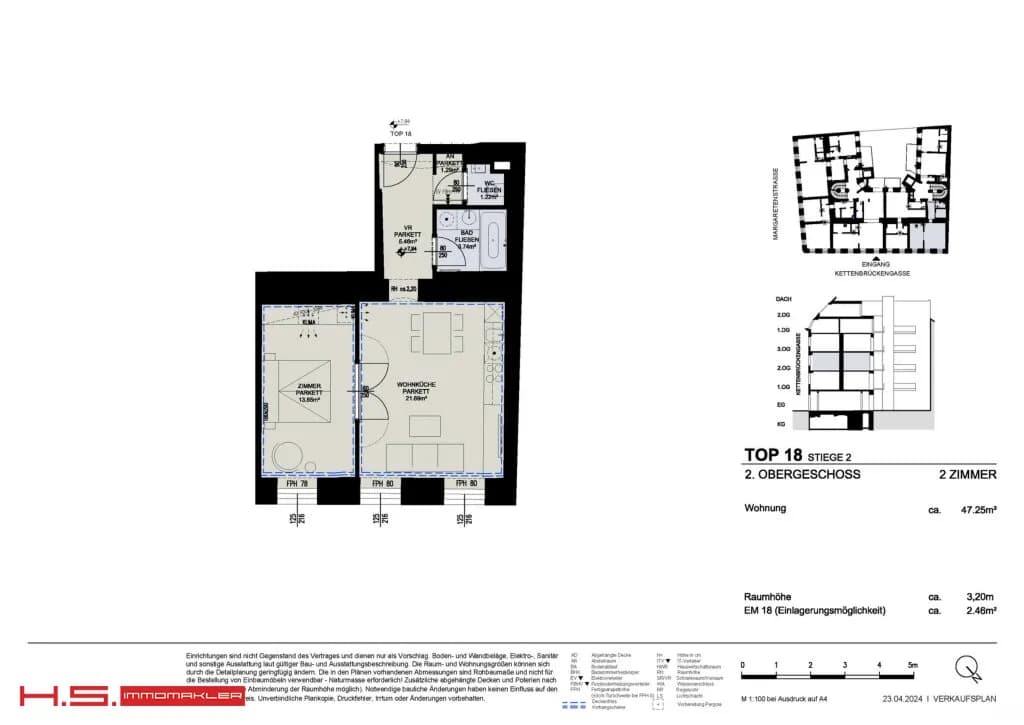 2-Zimmer-Wohnung kaufen in Wien – 47,25 m², € 499.000 – Bild 13 von 13