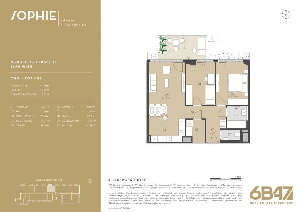 3-Zimmer-Wohnung kaufen in Wien – 70,2 m², € 696.900 – Bild 13 von 13