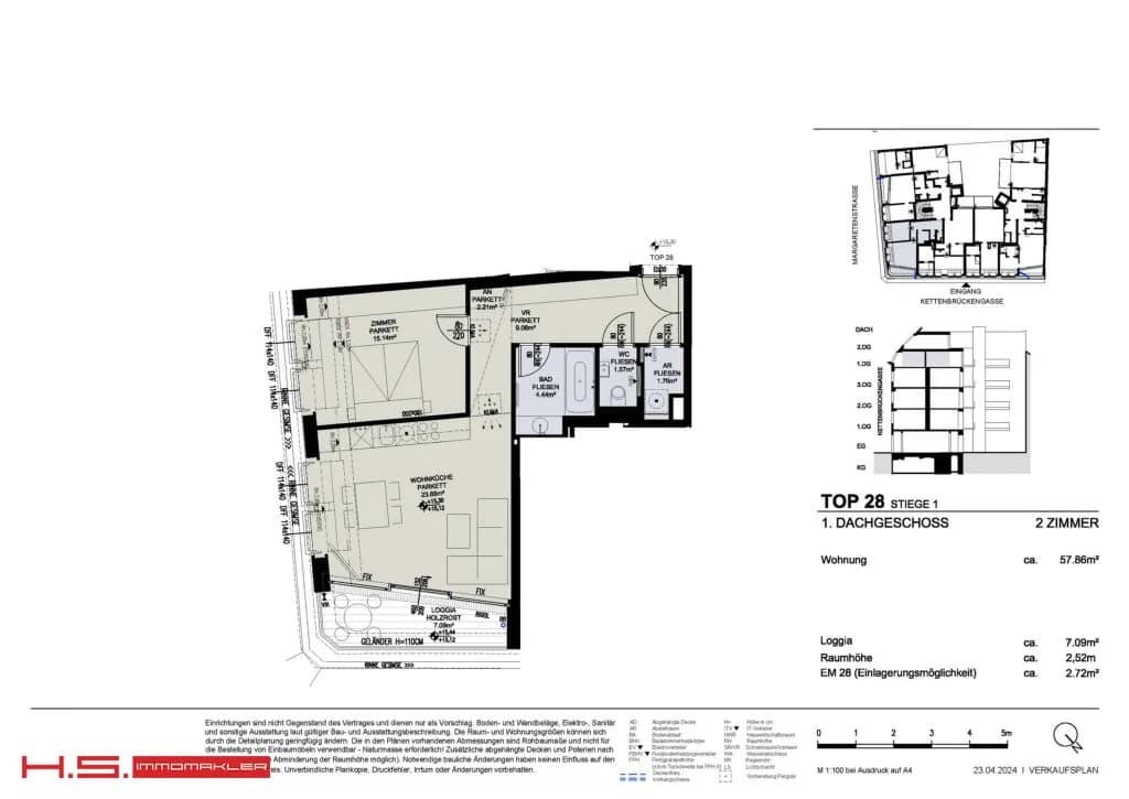 2-Zimmer-Wohnung kaufen in Wien – 57,86 m², € 749.000 – Bild 15 von 15
