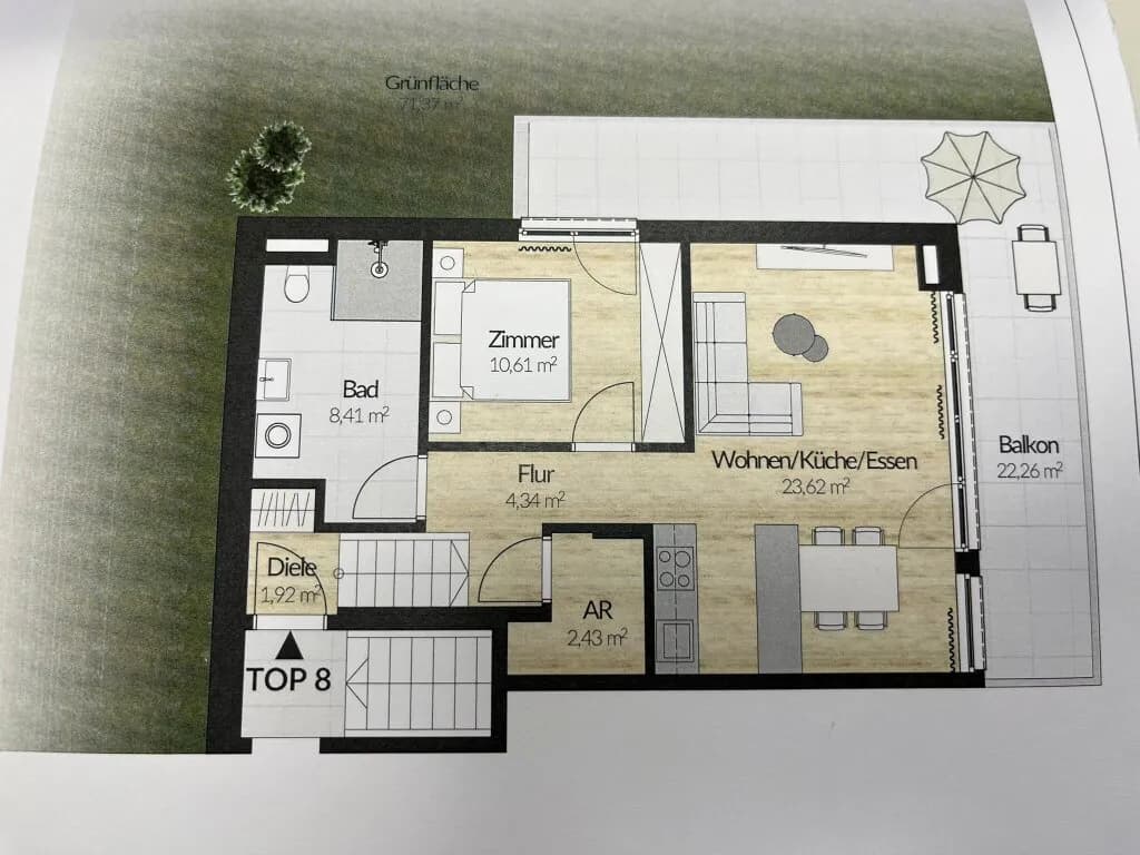 2-Zimmer-Wohnung kaufen in Innsbruck – 51,33 m², € 437.000 – Bild 11 von 11