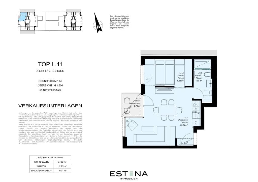 2-Zimmer-Wohnung kaufen in Wien – 37,08 m², € 229.900 – Bild 8 von 9