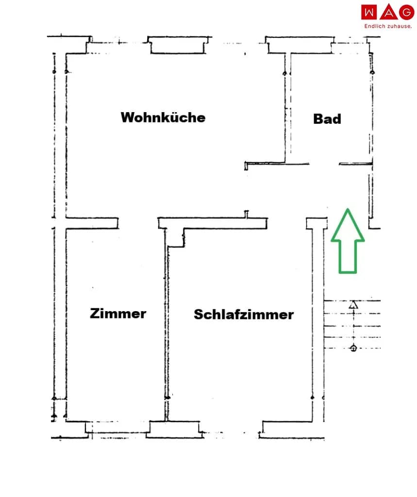 2-Zimmer-Wohnung mieten in Leoben – 41,3 m², € 366 – Bild 7 von 7