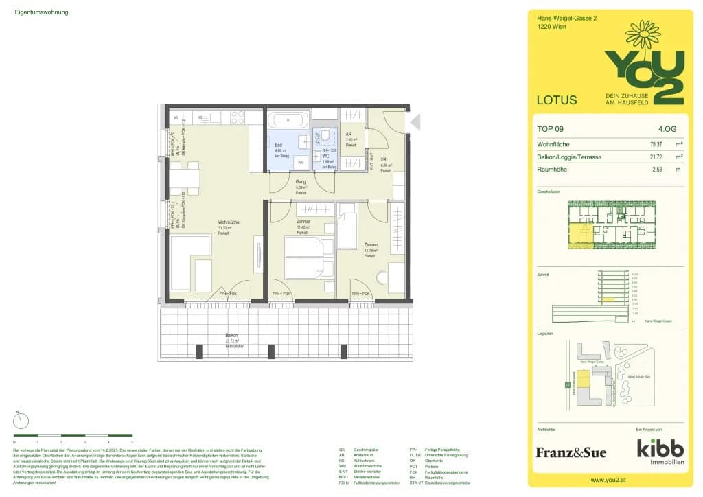 3-Zimmer-Wohnung kaufen in Wien – 73,36 m², € 486.800 – Bild 7 von 7