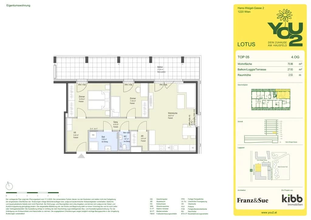 3-Zimmer-Wohnung kaufen in Wien – 75,96 m², € 485.500 – Bild 7 von 7