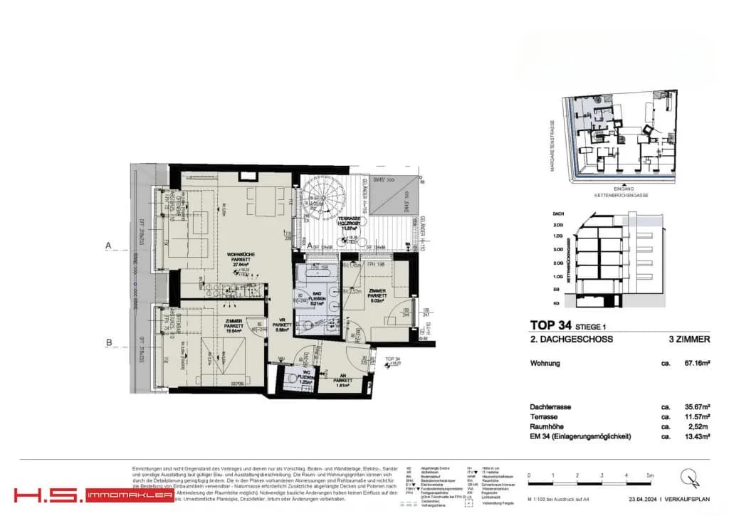 3-Zimmer-Wohnung kaufen in Wien – 67,16 m², € 995.000 – Bild 15 von 16