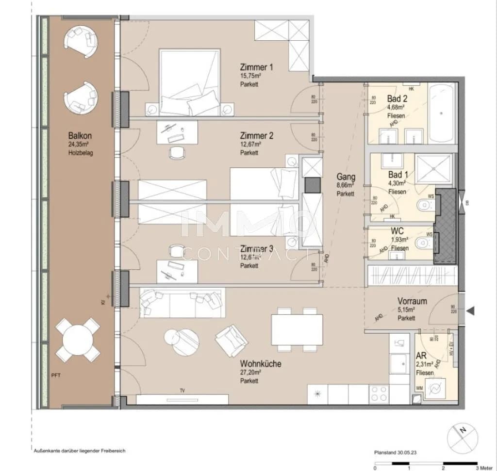 4-Zimmer-Wohnung kaufen in Wien – 95,31 m², € 1.129.100 – Bild 23 von 23