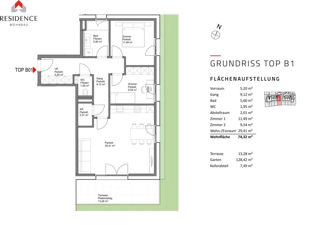 3-Zimmer-Wohnung kaufen in Salzburg-Umgebung – 73,83 m², € 446.000 – Bild 4 von 5