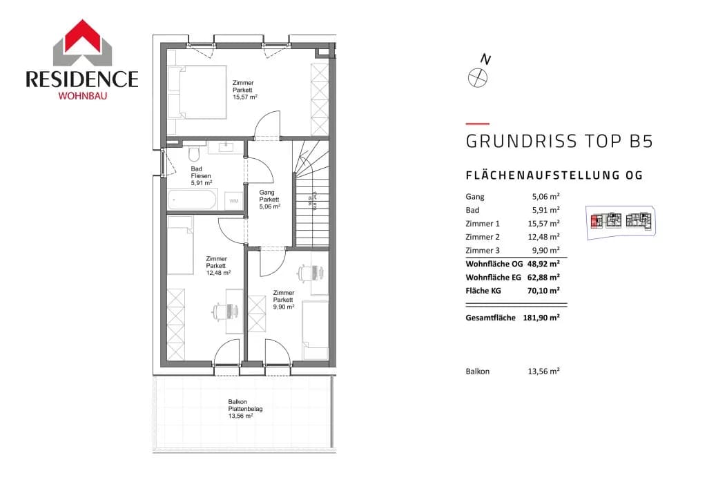4-Zimmer-Wohnung kaufen in Salzburg-Umgebung – 108,7 m², € 846.000 – Bild 6 von 6