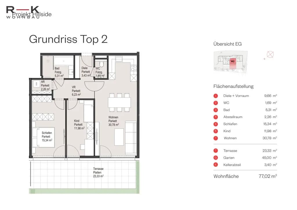 3-Zimmer-Wohnung kaufen in Salzburg-Umgebung – 77,02 m², € 610.000 – Bild 4 von 5