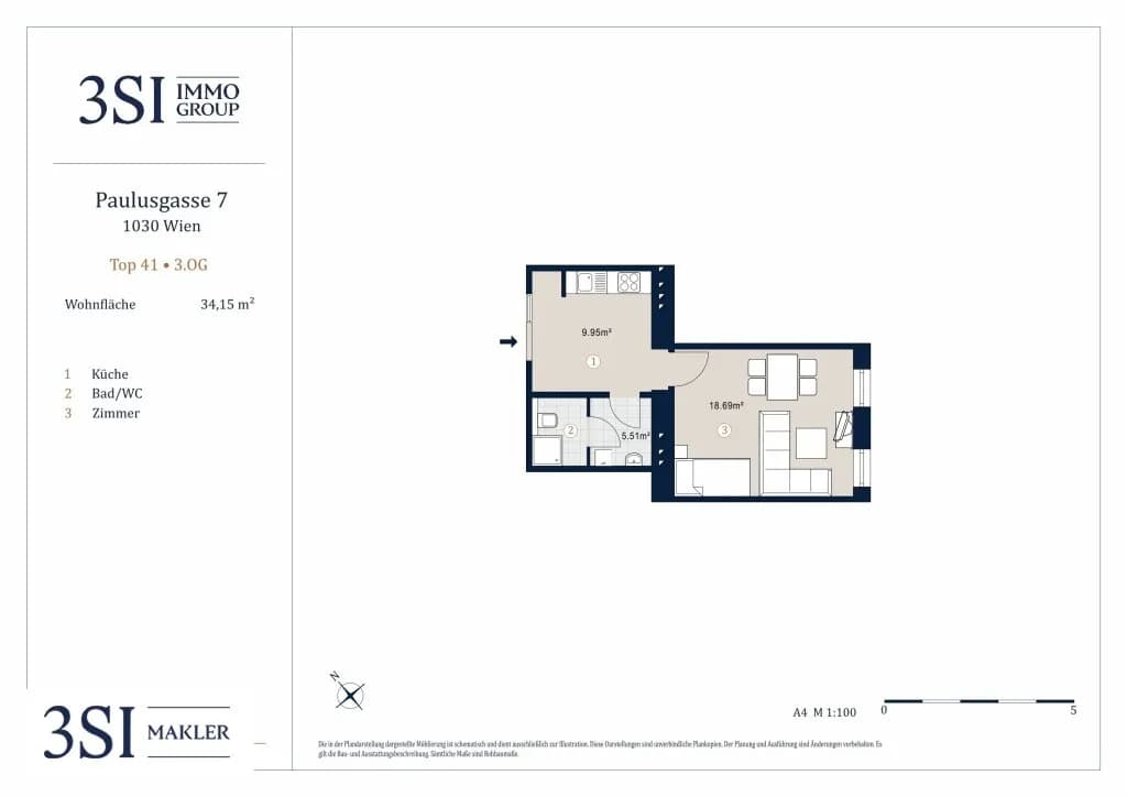 1-Zimmer-Wohnung kaufen in Wien – 34,15 m², € 236.000 – Bild 19 von 19